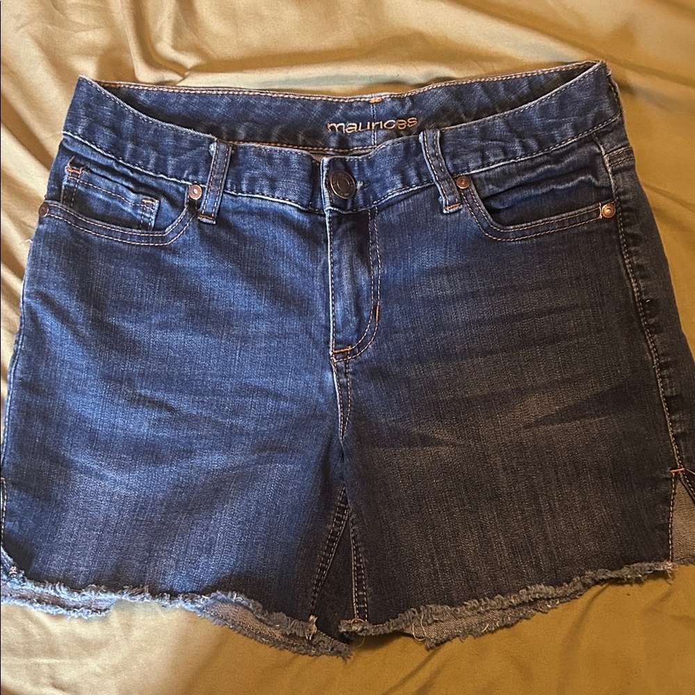 Maurices Dark Blue Denim Shorts